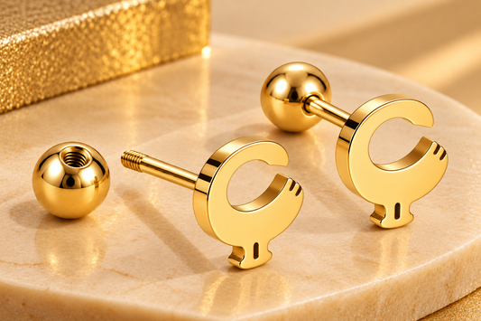 Adinkra Symbol Cartilage Stud