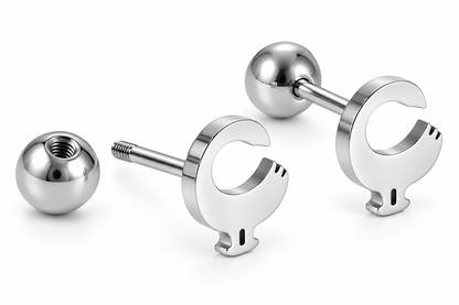 Adinkra Symbol Cartilage Stud