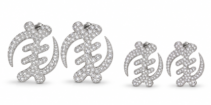 Luxe Rhinestone Adinkra Earrings