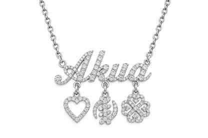 Luxe Custom Name and Adinkra Necklace