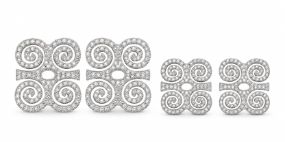 Luxe Rhinestone Adinkra Earrings