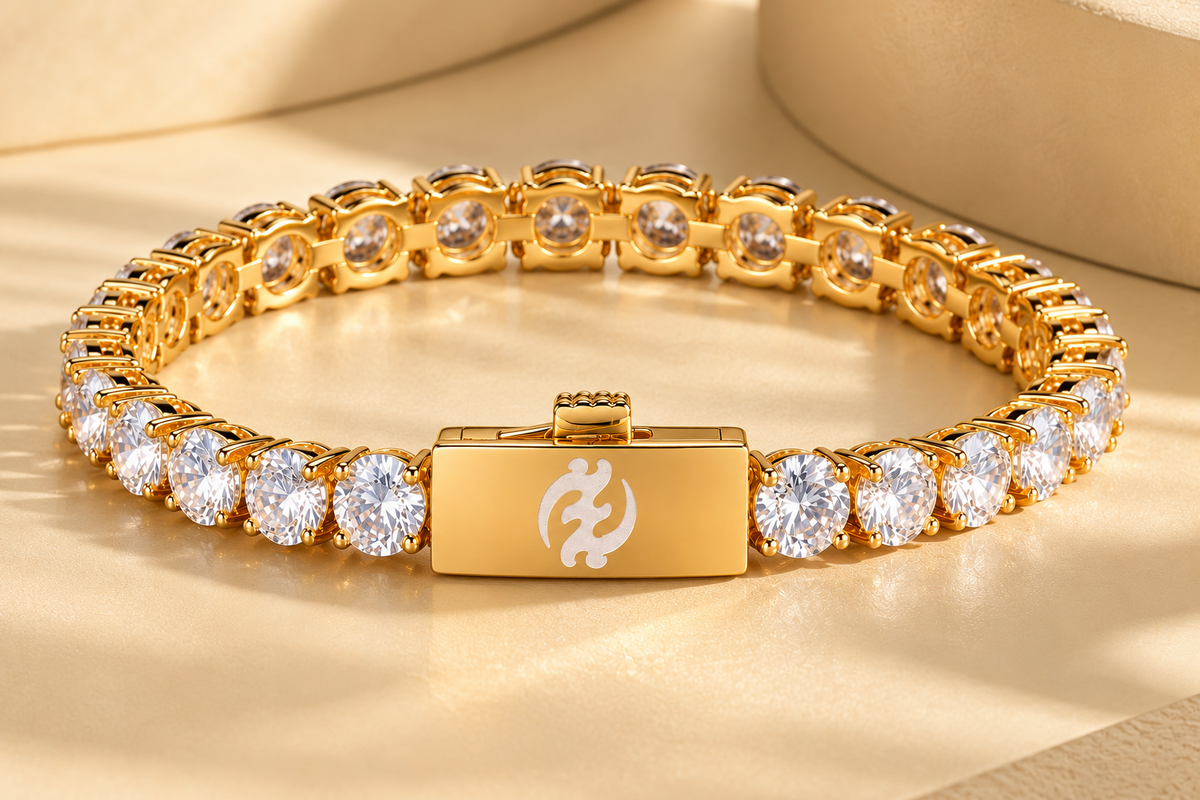 Men’s Luxe Adinkra Tennis Bracelet